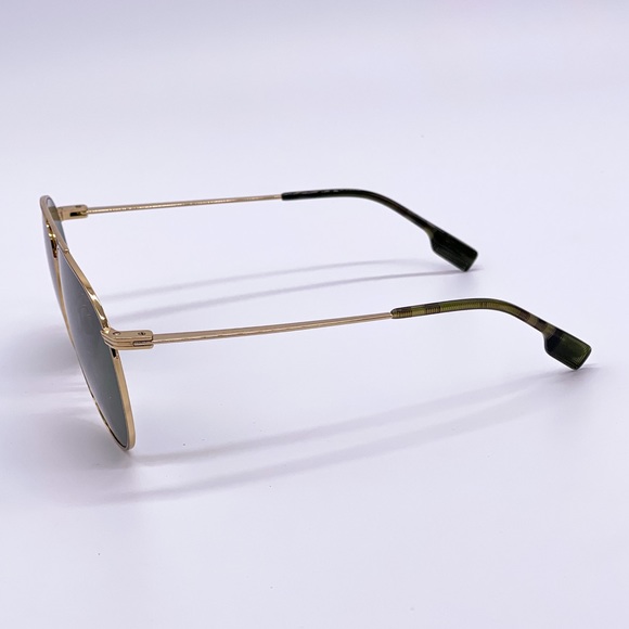 NEW BURBERRY BE3108 1017/71 AVIATOR SUNGLASSES BURBERRY B 3108 GREEN GOLD - Picture 6 of 15